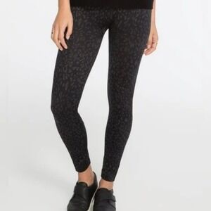 SPANX Cozy‎ Slimming Seamless Black Leopard Print Leggings High Rise Sz:XL